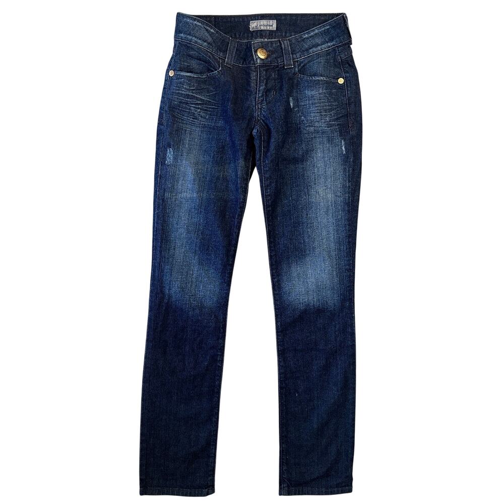Anchor Blue Jeans Womens 3R Y2K Distress Dark Wash Denim Classic 2000s